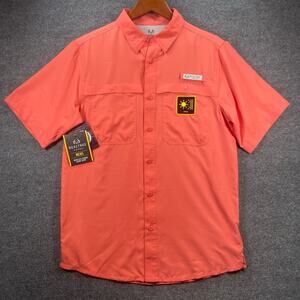 NWT Realtree Fishing Guide Shirt Men's Small Pink/Coral Breathable UPF40 Pockets